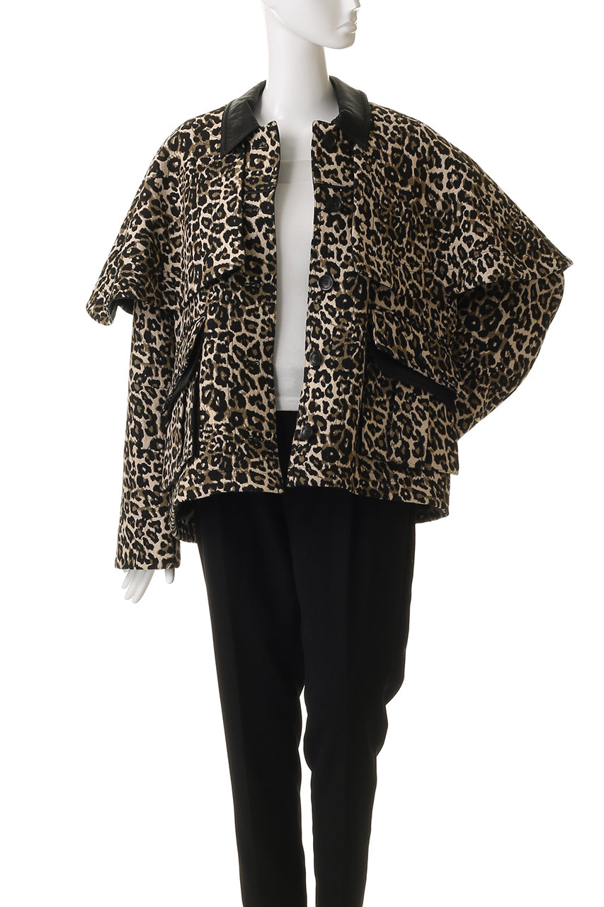 メゾンスペシャル　レオパード leopard Military Cape Jacket