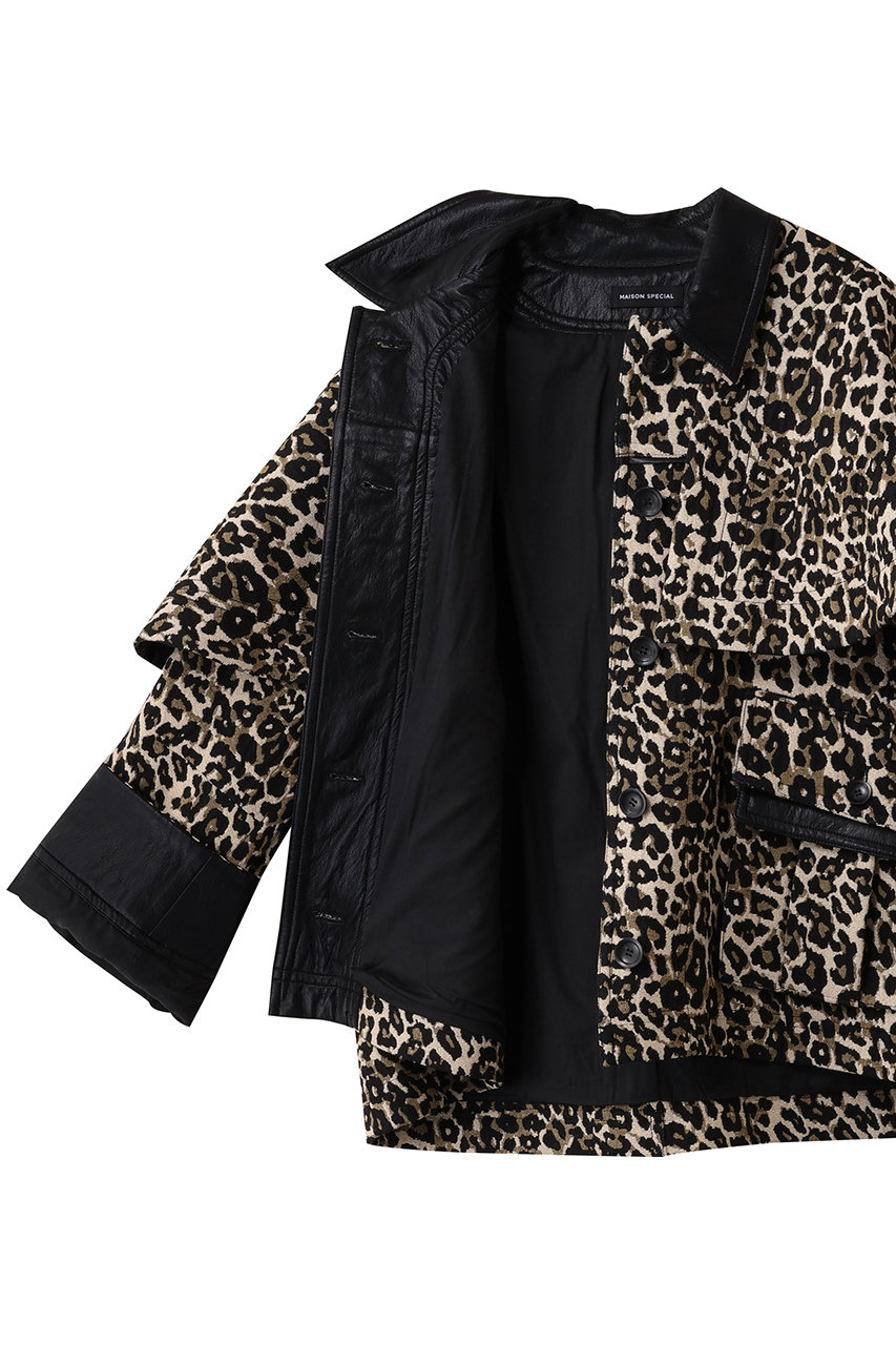 MAISON SPECIAL レオパード ジャケット ブルゾン メゾンスペシャル MAISON SPECIAL ブルゾン アウター Leopard Compact Silhouette