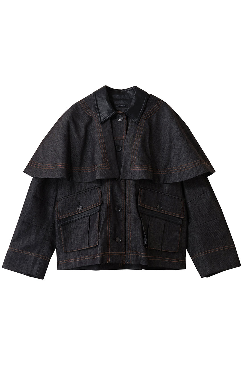 MAISON SPECIAL Military Cape Jacket/ミリタリーケープジャケット (NVY(ネイビー), FREE) メゾンスペシャル ELLE SHOP MAISON SPECIAL Military Cape Jacket/ミリタリーケープジャケット (NVY(ネイビー), FREE) メゾンスペシャル ELLE SHOP