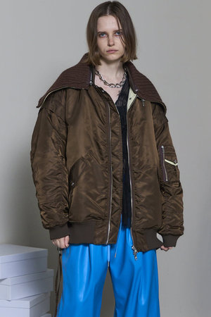 メゾンスペシャル/MAISON SPECIALのMultiway Knit Collar MA-1/マルチウェイニットカラーMA-1(110800/110802)