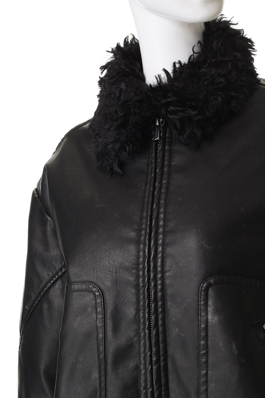 MAISON SPECIAL(メゾンスペシャル)｜2way Collar faux Leather Blouson