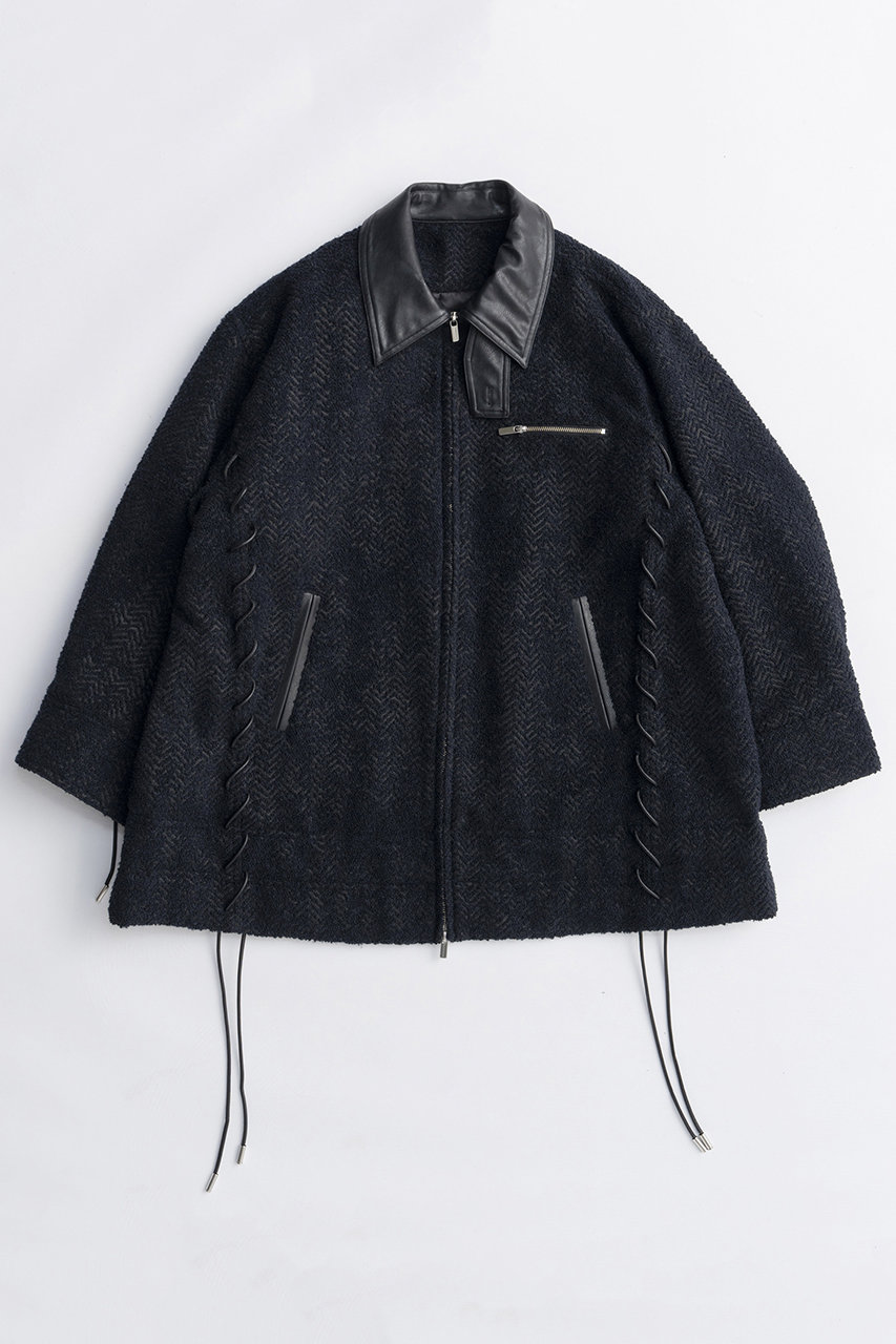 MAISON SPECIAL Lace Up A-line Coat/レースアップAラインコート (NVY(ネイビー), FREE) メゾンスペシャル ELLE SHOP MAISON SPECIAL Lace Up A-line Coat/レースアップAラインコート (NVY(ネイビー), FREE) メゾンスペシャル ELLE SHOP