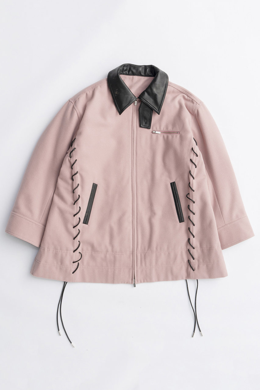 MAISON SPECIAL Lace Up A-line Coat/レースアップAラインコート (PNK(ピンク), FREE) メゾンスペシャル ELLE SHOP MAISON SPECIAL Lace Up A-line Coat/レースアップAラインコート (PNK(ピンク), FREE) メゾンスペシャル ELLE SHOP