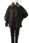 Fur Collar faux Leather Middle Blouson/ファーカラーフェイクレザーミドルブルゾン メゾンスペシャル/MAISON SPECIAL