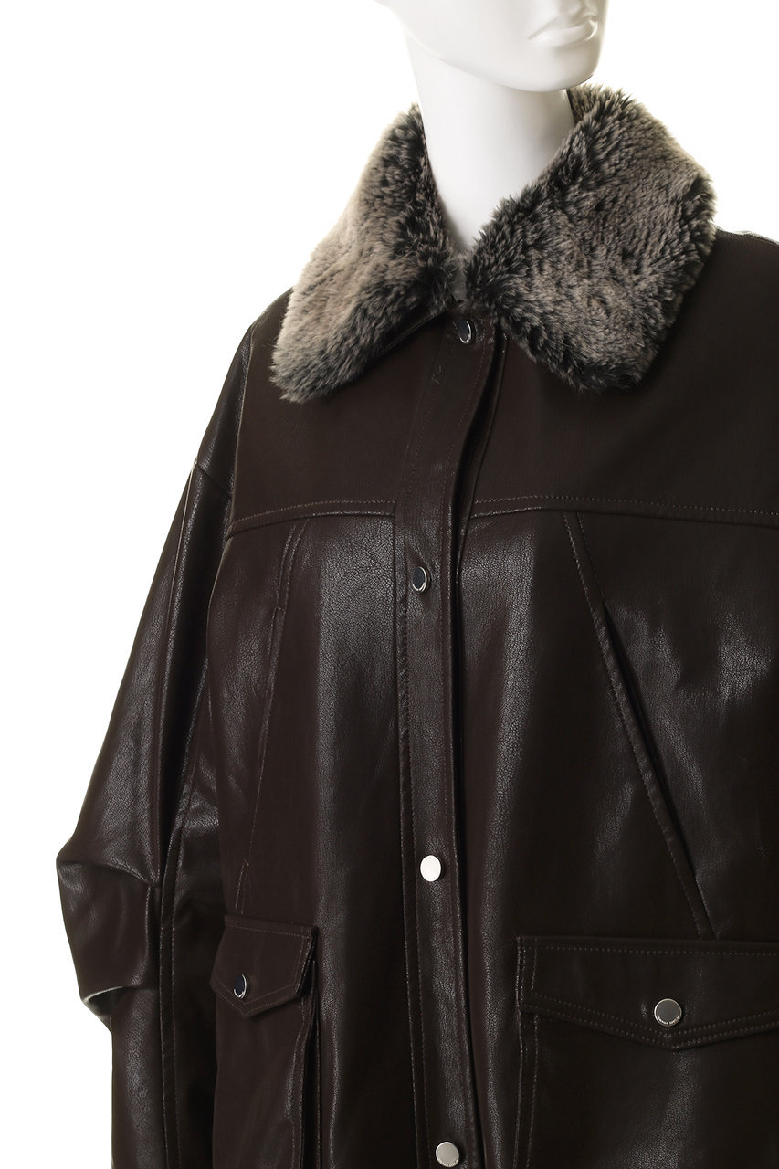 MAISON SPECIAL(メゾンスペシャル)｜Fur Collar faux Leather Middle
