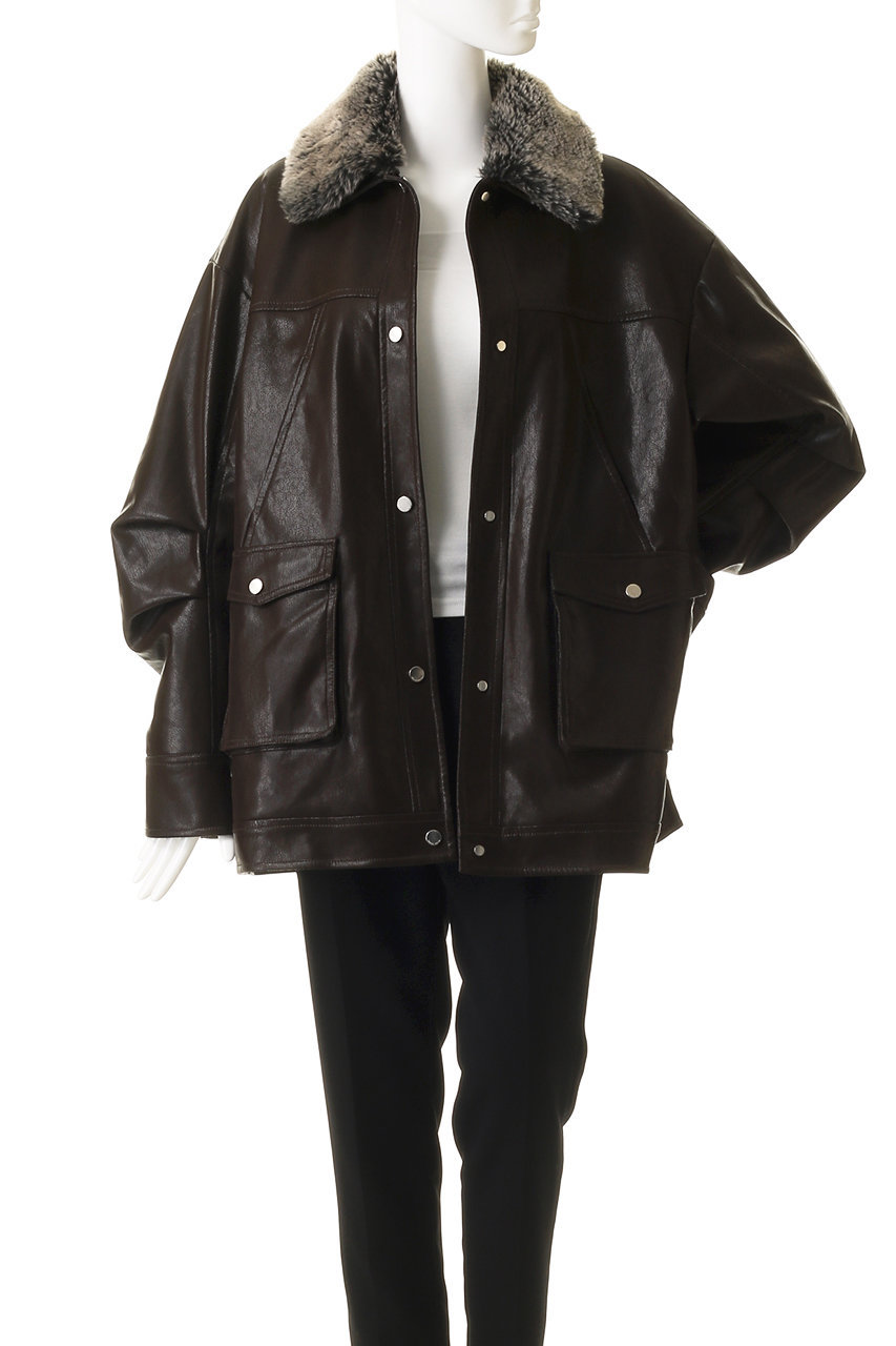 MAISON SPECIAL(メゾンスペシャル)｜Fur Collar Vegan Leather