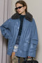 Fur Collar faux Leather Middle Blouson/ファーカラーフェイクレザーミドルブルゾン メゾンスペシャル/MAISON SPECIAL