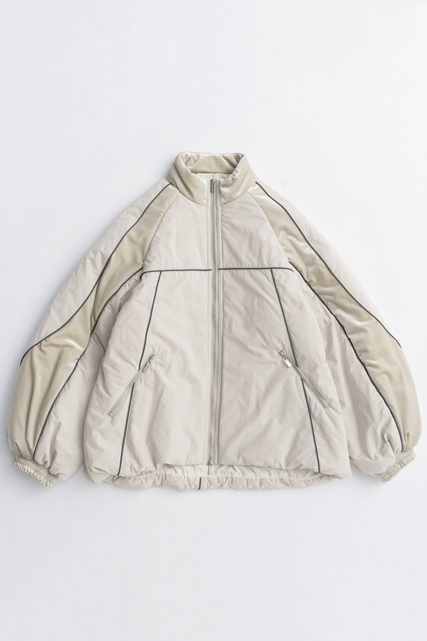 MAISON SPECIAL Velour Combination Puffer Blouson/ベロアコンビパッファーブルゾン (WHT(ホワイト), FREE) メゾンスペシャル ELLE SHOP MAISON SPECIAL Velour Combination Puffer Blouson/ベロアコンビパッファーブルゾン (WHT(ホワイト), FREE) メゾンスペシャル ELLE SHOP