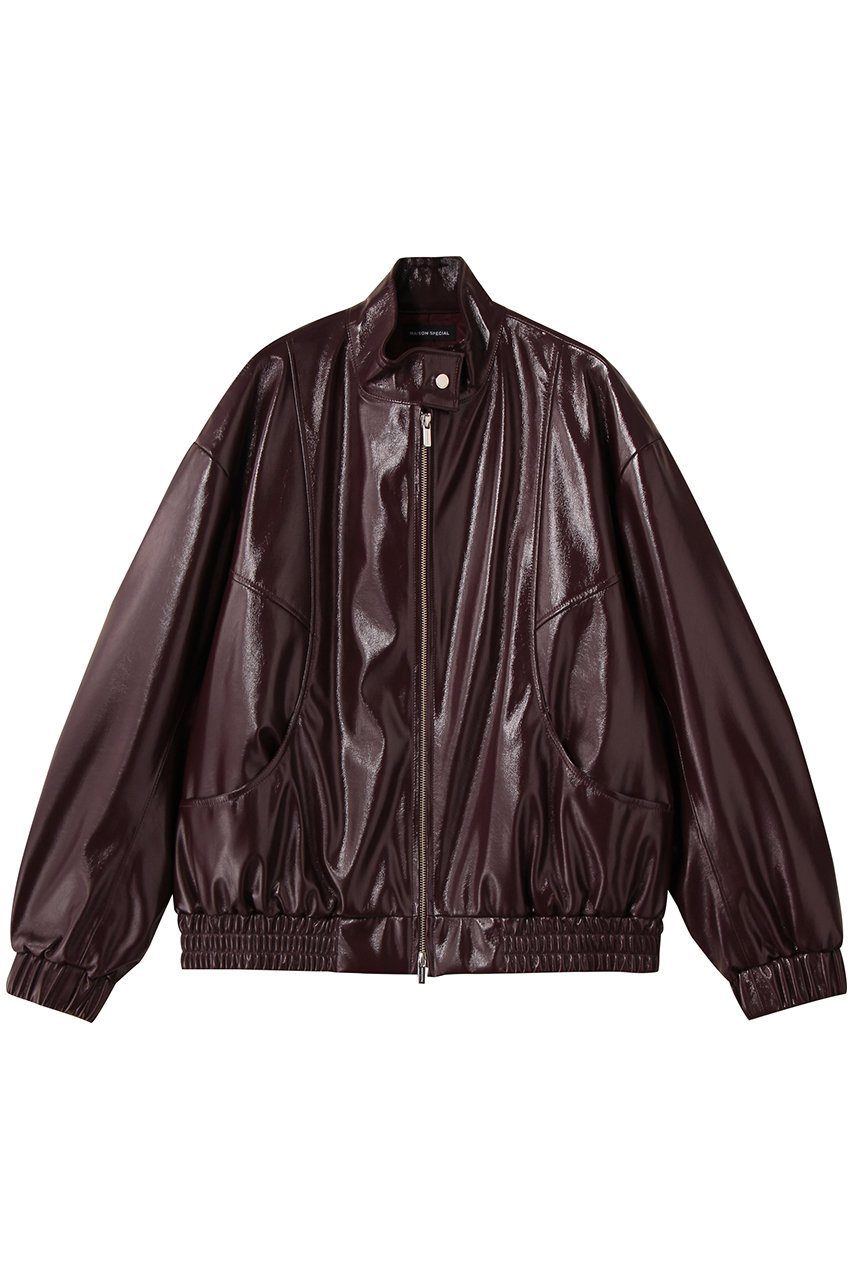 メゾンスペシャル/MAISON SPECIALのEnamel Blouson/エナメルブルゾン(BRD(ボルドー)/21252215702)
