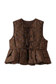 Embroidery Peplum Vest/エンブロイダリーペプラムベスト