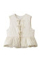 Embroidery Peplum Vest/エンブロイダリーペプラムベスト メゾンスペシャル/MAISON SPECIAL WHT(ホワイト)
