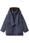 Plaid Hoodie Scarf Middle Down Coat/チェックフーディマフラーミドルダウンコート メゾンスペシャル/MAISON SPECIAL BRN(ブラウン)