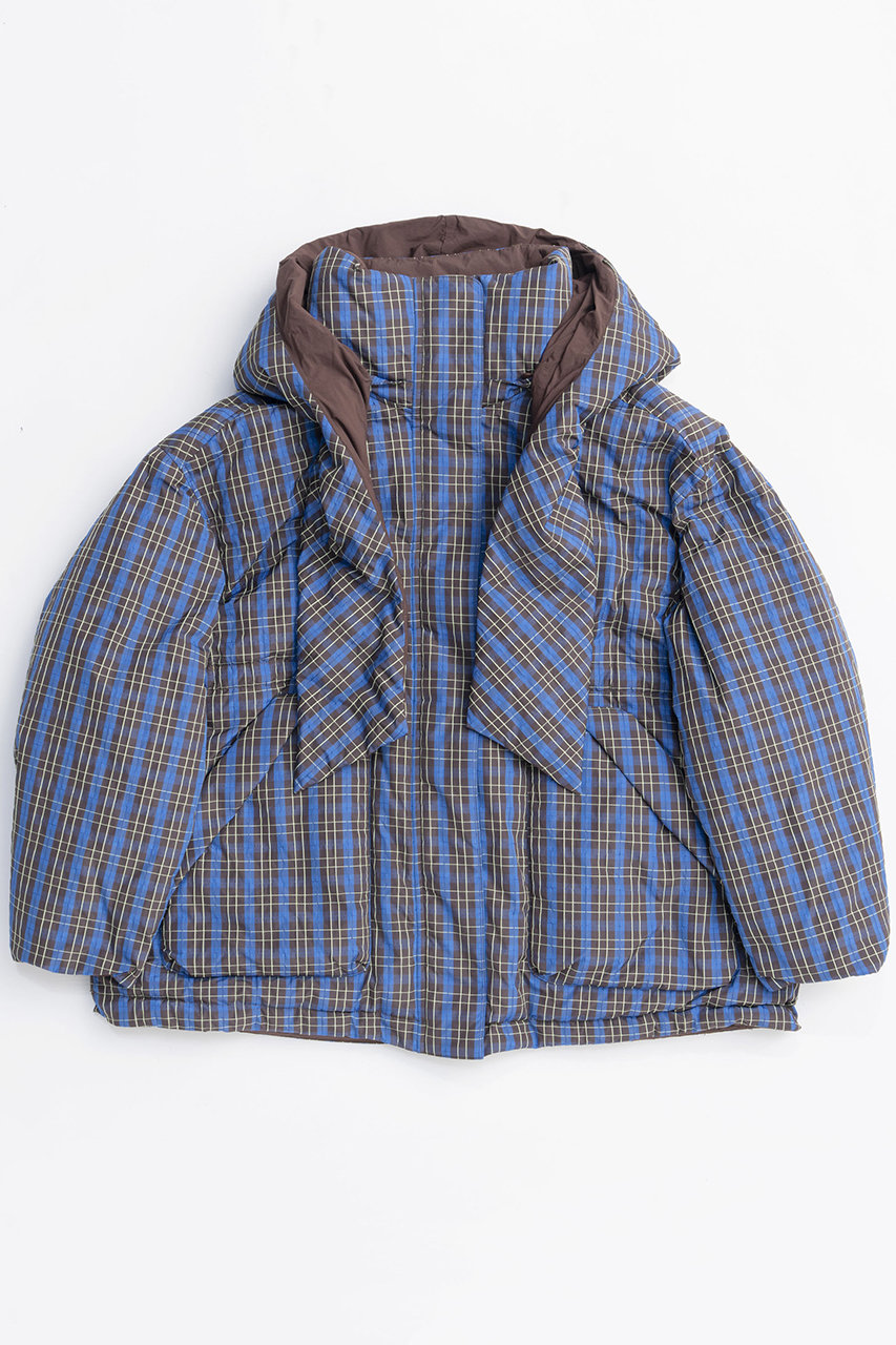 MAISON SPECIAL Plaid Hoodie Scarf Middle Down Coat/チェックフーディマフラーミドルダウンコート (BRN(ブラウン), FREE) メゾンスペシャル ELLE SHOP MAISON SPECIAL Plaid Hoodie Scarf Middle Down Coat/チェックフーディマフラーミドルダウンコート (BRN(ブラウン), FREE) メゾンスペシャル ELLE SHOP