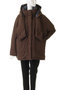 Plaid Hoodie Scarf Middle Down Coat/チェックフーディマフラーミドルダウンコート メゾンスペシャル/MAISON SPECIAL
