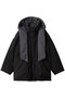 Hoodie Scarf Middle Down Coat/フーディマフラーミドルダウンコート メゾンスペシャル/MAISON SPECIAL BLK(ブラック)