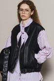 faux Leather Vest/フェイクレザーベスト