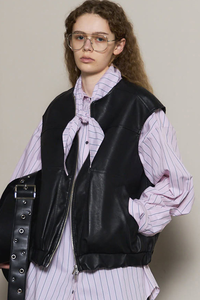 MAISON SPECIAL(メゾンスペシャル)｜faux Leather Vest/フェイクレザー