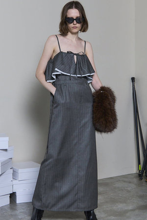 メゾンスペシャル/MAISON SPECIALのFrilled Camisole Dress/フリルキャミワンピース(110500/110503)