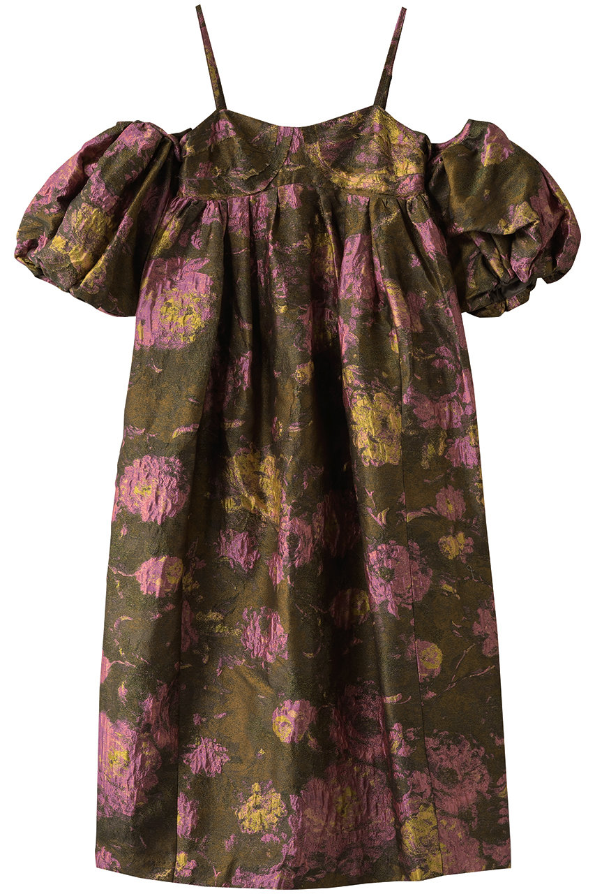 MAISON SPECIAL Jacquard Motif Balloon Camisole Dress/ジャガードモチーフバルーンキャミワンピース (MLT1(マルチカラー), 38) メゾンスペシャル ELLE SHOP