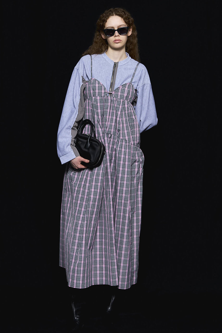 MAISON SPECIAL(メゾンスペシャル)｜Plaid Taffeta Voluminous Dress