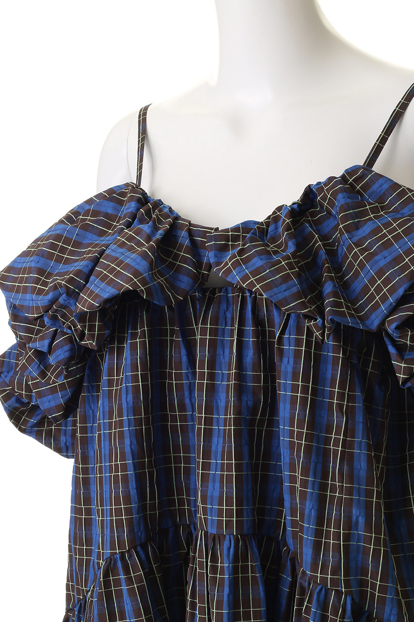 MAISON SPECIAL(メゾンスペシャル)｜Plaid Taffeta Voluminous Dress