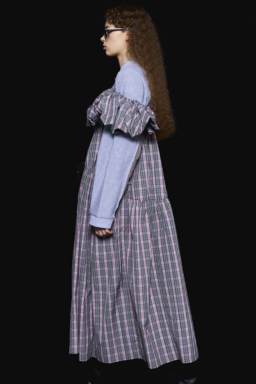 MAISON SPECIAL(メゾンスペシャル)｜Plaid Taffeta Voluminous Dress