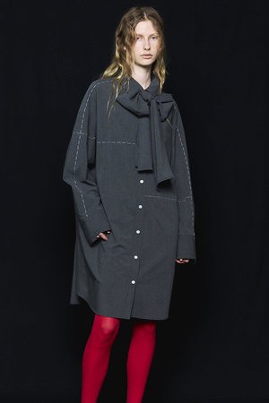 メゾンスペシャル/MAISON SPECIALのHand Stitch Shirt Dress/ハンドステッチシャツワンピース(110500/110503)