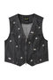 【Wrangler×MAISON SPECIAL】Collaboration Flower Embroidery Denim Vest/ラングラーコラボレーションフラワーエンブロイダリーデニムベスト メゾンスペシャル/MAISON SPECIAL BLK(ブラック)