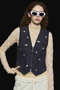 【Wrangler×MAISON SPECIAL】Collaboration Flower Embroidery Denim Vest/ラングラーコラボレーションフラワーエンブロイダリーデニムベスト メゾンスペシャル/MAISON SPECIAL