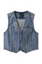 【Wrangler×MAISON SPECIAL】Collaboration Studs Denim Vest/ラングラーコラボレーションスタッズデニムベスト メゾンスペシャル/MAISON SPECIAL BLU(ブルー)