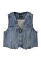 【Wrangler×MAISON SPECIAL】Collaboration Mud Denim Vest/ラングラーコラボレーションマッドデニムベスト メゾンスペシャル/MAISON SPECIAL BLU(ブルー)