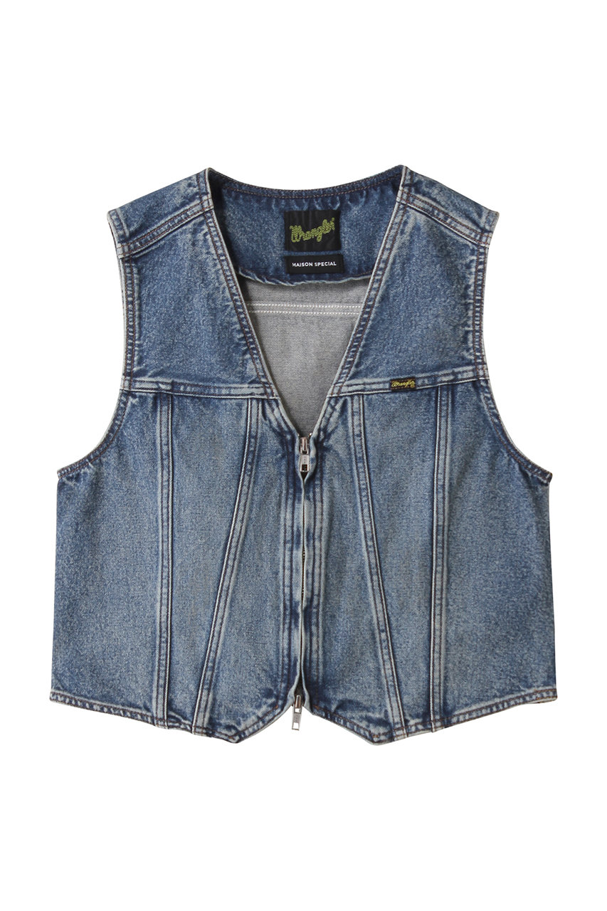 MAISON SPECIAL 【Wrangler×MAISON SPECIAL】Collaboration Mud Denim Vest/ラングラーコラボレーションマッドデニムベスト (BLU(ブルー), FREE) メゾンスペシャル ELLE SHOP MAISON SPECIAL 【Wrangler×MAISON SPECIAL】Collaboration Mud Denim Vest/ラングラーコラボレーションマッドデニムベスト (BLU(ブルー), FREE) メゾンスペシャル ELLE SHOP