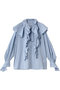2way Ruffled Frilled Blouse/2WAYラッフルフリルブラウス メゾンスペシャル/MAISON SPECIAL BLU(ブルー)