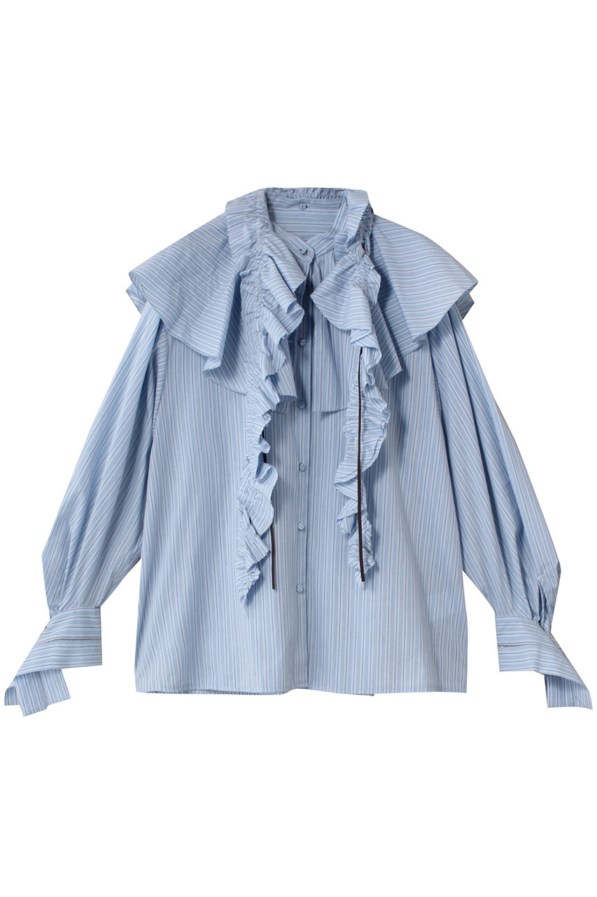 MAISON SPECIAL 2way Ruffled Frilled Blouse/2WAYラッフルフリルブラウス (BLU(ブルー), FREE) メゾンスペシャル ELLE SHOP MAISON SPECIAL 2way Ruffled Frilled Blouse/2WAYラッフルフリルブラウス (BLU(ブルー), FREE) メゾンスペシャル ELLE SHOP