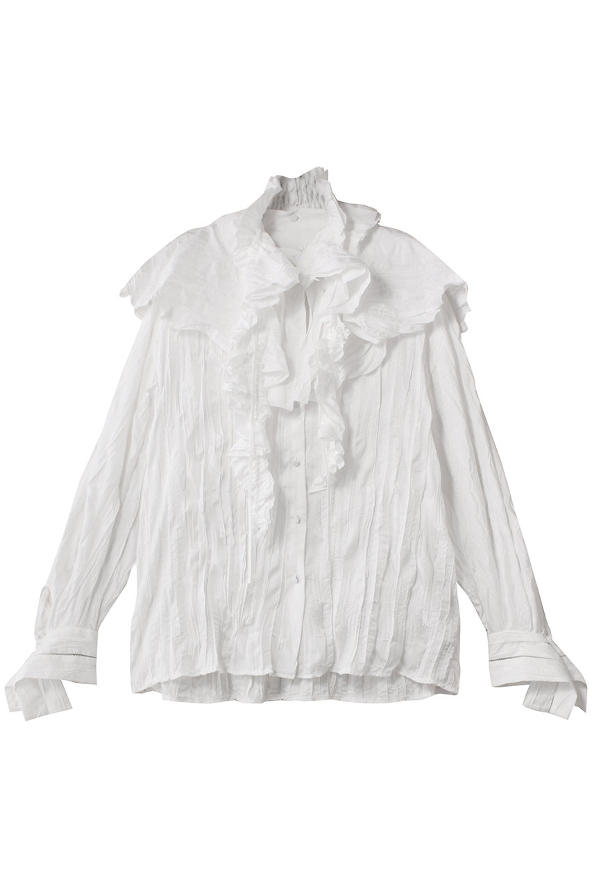 MAISON SPECIAL 2way Ruffled Frilled Blouse/2WAYラッフルフリルブラウス (WHT(ホワイト), FREE) メゾンスペシャル ELLE SHOP MAISON SPECIAL 2way Ruffled Frilled Blouse/2WAYラッフルフリルブラウス (WHT(ホワイト), FREE) メゾンスペシャル ELLE SHOP