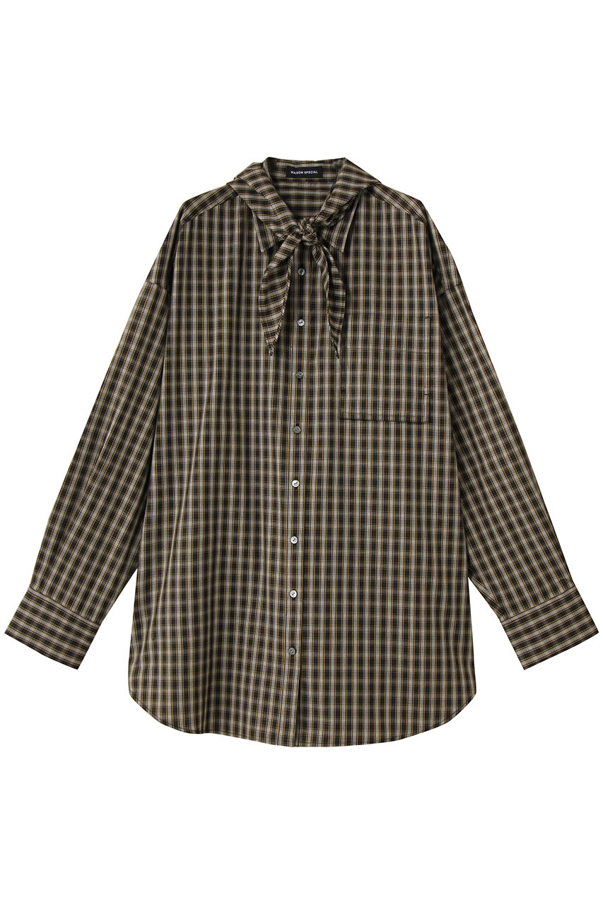 MAISON SPECIAL Oversized Shirt With Babushka/バブーシュカ付きオーバーサイズシャツ (BLK(ブラック), FREE) メゾンスペシャル ELLE SHOP MAISON SPECIAL Oversized Shirt With Babushka/バブーシュカ付きオーバーサイズシャツ (BLK(ブラック), FREE) メゾンスペシャル ELLE SHOP