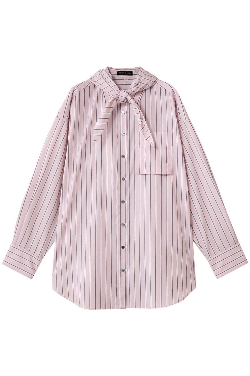MAISON SPECIAL Oversized Shirt With Babushka/バブーシュカ付きオーバーサイズシャツ (PNK(ピンク), FREE) メゾンスペシャル ELLE SHOP MAISON SPECIAL Oversized Shirt With Babushka/バブーシュカ付きオーバーサイズシャツ (PNK(ピンク), FREE) メゾンスペシャル ELLE SHOP