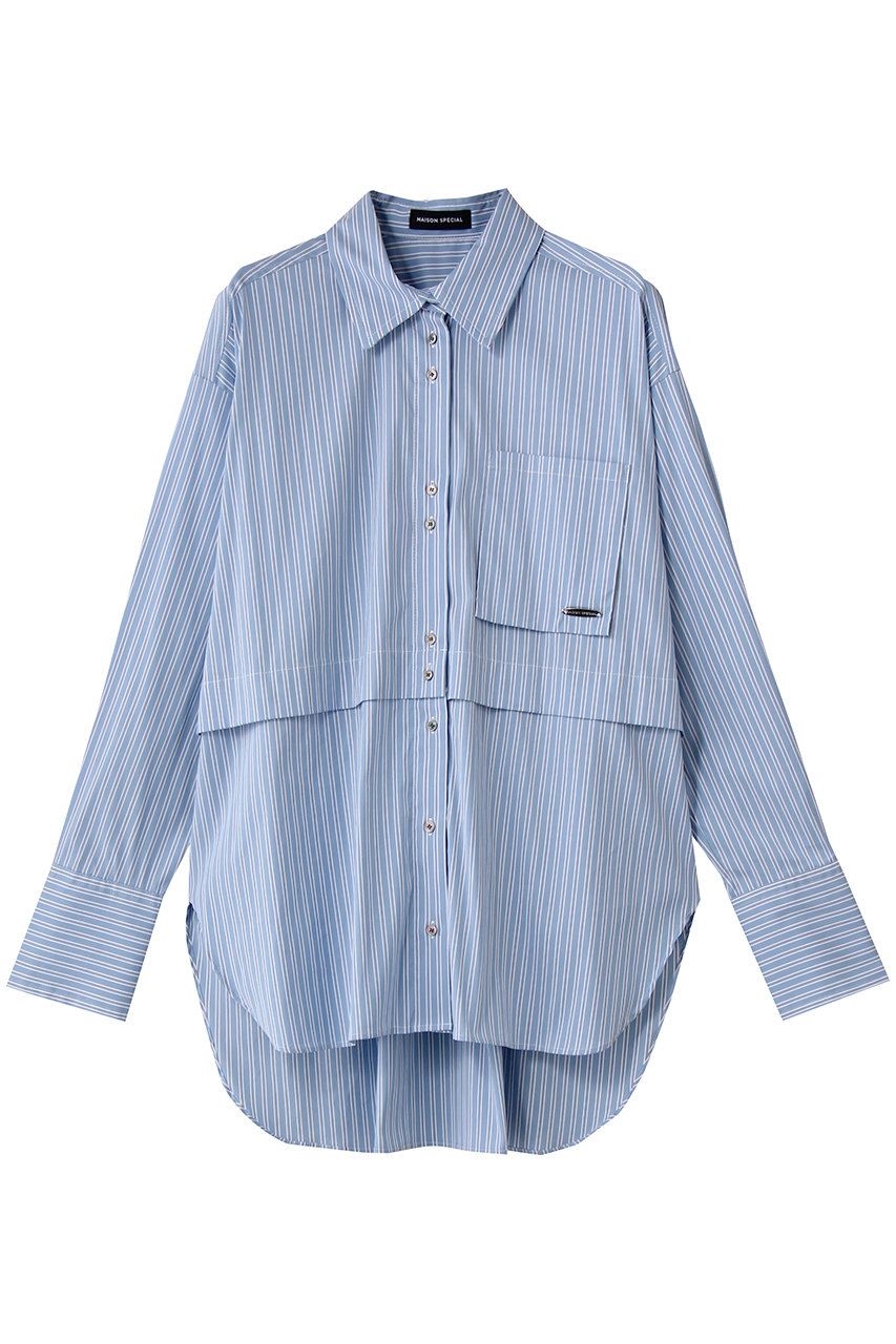 MAISON SPECIAL Multiway Shirt/マルチウェイシャツ (BLU(ブルー), FREE) メゾンスペシャル ELLE SHOP MAISON SPECIAL Multiway Shirt/マルチウェイシャツ (BLU(ブルー), FREE) メゾンスペシャル ELLE SHOP