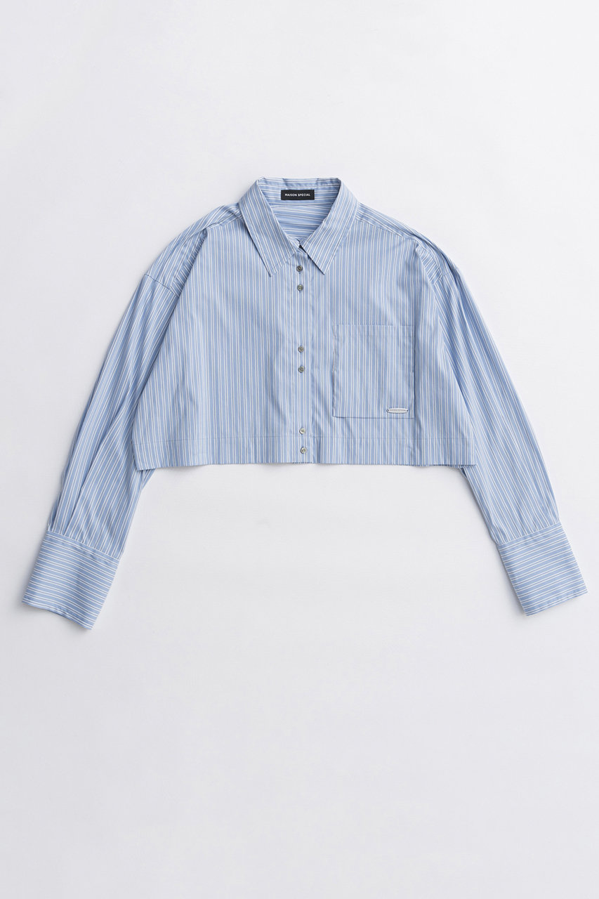 着２回 メゾンスペシャル マルチWAYレイヤードシャツ ブルー MAISON SPECIAL(メゾンスペシャル)｜Multiway Shirt/マルチウェイ