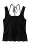 Hem Lace Velvet Tank Top/ヘムレースベロアタンクトップ メゾンスペシャル/MAISON SPECIAL BLK(ブラック)