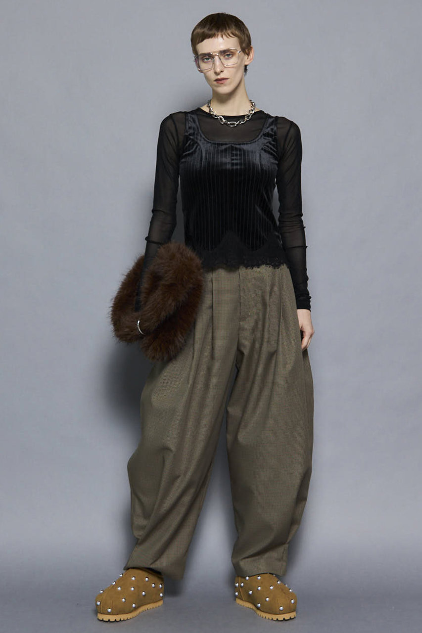 MAISON SPECIAL(メゾンスペシャル)｜Hem Lace Velvet Tank Top/ヘム