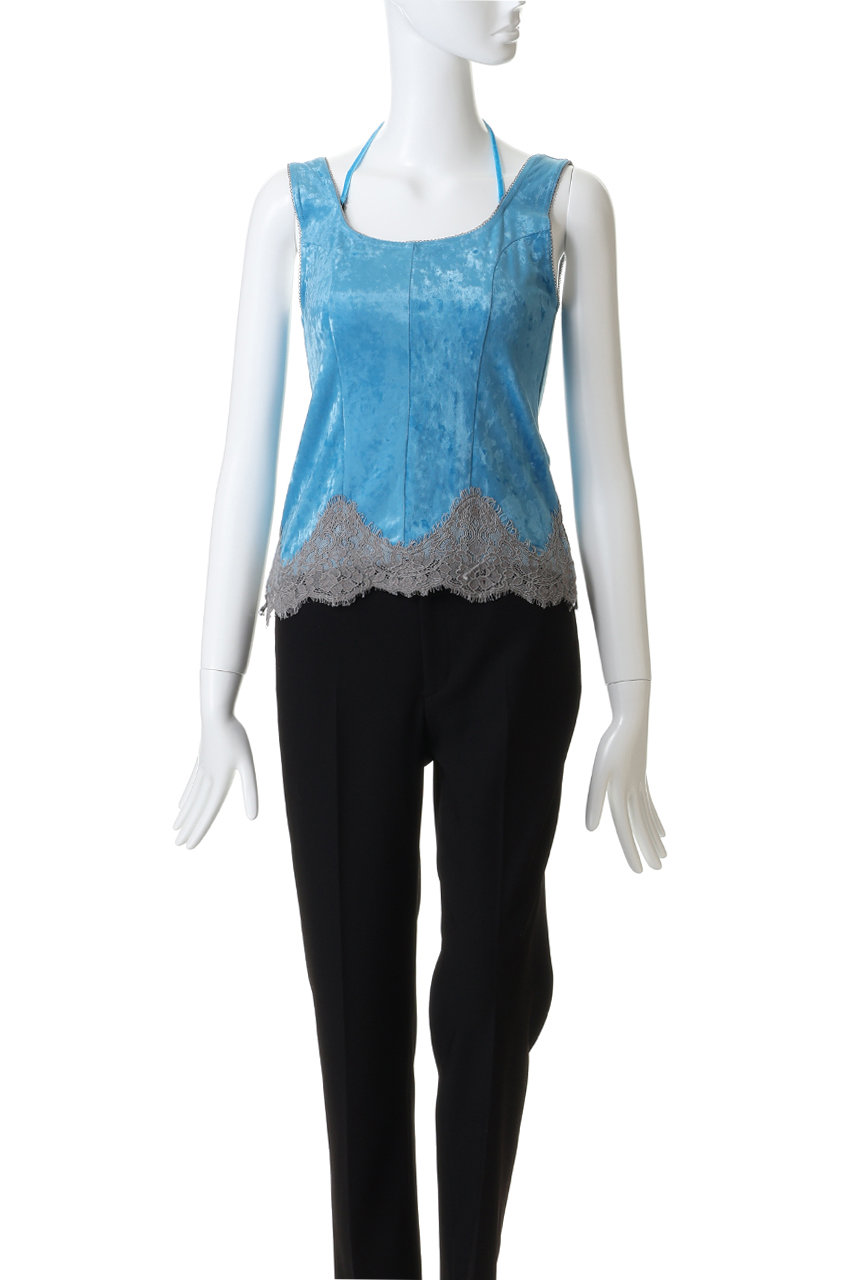 MAISON SPECIAL(メゾンスペシャル)｜Hem Lace Velvet Tank Top/ヘム