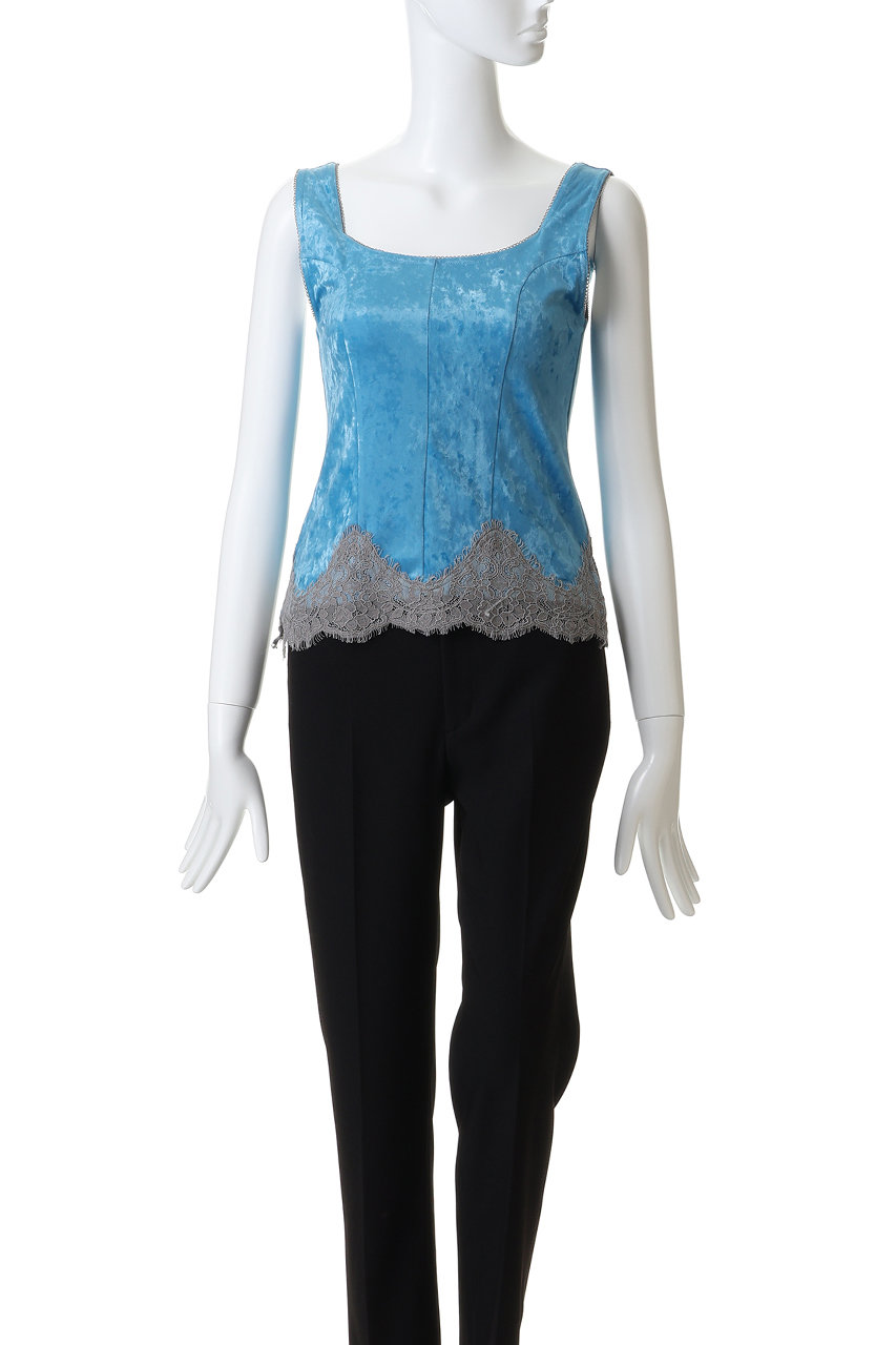 MAISON SPECIAL(メゾンスペシャル)｜Hem Lace Velvet Tank Top/ヘム