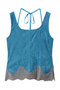 Hem Lace Velvet Tank Top/ヘムレースベロアタンクトップ メゾンスペシャル/MAISON SPECIAL BLU(ブルー)