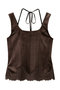 Hem Lace Velvet Tank Top/ヘムレースベロアタンクトップ メゾンスペシャル/MAISON SPECIAL BRN(ブラウン)