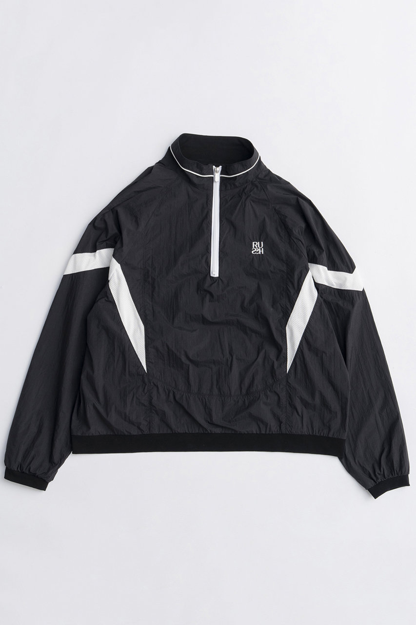 MAISON SPECIAL RUSH Logo Nylon Sporty Tops/RUSHロゴナイロンスポーティートップス (BLK(ブラック), FREE) メゾンスペシャル ELLE SHOP MAISON SPECIAL RUSH Logo Nylon Sporty Tops/RUSHロゴナイロンスポーティートップス (BLK(ブラック), FREE) メゾンスペシャル ELLE SHOP