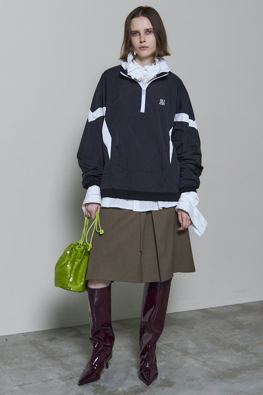 MAISON SPECIAL(メゾンスペシャル)｜RUSH Logo Nylon Sporty Tops/RUSH