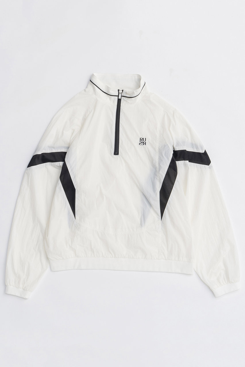 MAISON SPECIAL RUSH Logo Nylon Sporty Tops/RUSHロゴナイロンスポーティートップス (WHT(ホワイト), FREE) メゾンスペシャル ELLE SHOP MAISON SPECIAL RUSH Logo Nylon Sporty Tops/RUSHロゴナイロンスポーティートップス (WHT(ホワイト), FREE) メゾンスペシャル ELLE SHOP