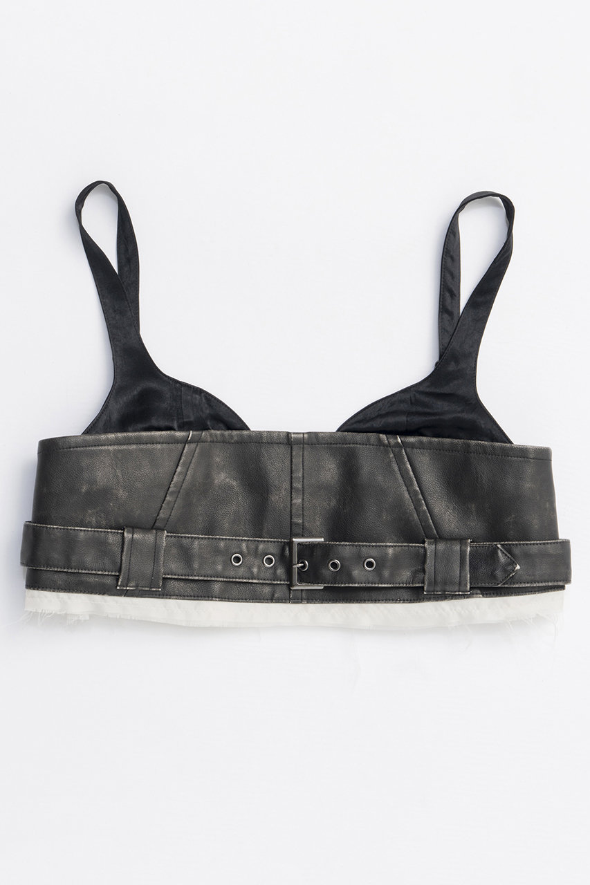 MAISON SPECIAL Belted Vegan Leather Bustier/ベルテッドヴィーガンレザービスチェ (BLK(ブラック), FREE) メゾンスペシャル ELLE SHOP MAISON SPECIAL Belted Vegan Leather Bustier/ベルテッドヴィーガンレザービスチェ (BLK(ブラック), FREE) メゾンスペシャル ELLE SHOP