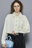 ブラウス シャツ 「25AW PRE-ORDER」Tuck Stripe Short Shirt/タックストライプショートシャツ「MAISON SPE MAISON SPECIAL(メゾンスペシャル)｜【予約販売】Tuck Stripe